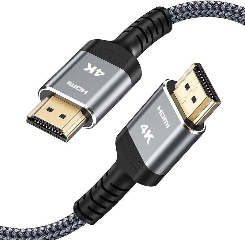 Highwings كابل HDMI 4K من هاي وينغز 3.3 قدم/1 متر 4K@60Hz HDR معزول، كابل HDMI 2.0 بسرعة 18Gbps مع إيثرنت/ARC، 3D، HDCP 2.2، ARC، متوافق مع PS-5/4/3/4K HDTV/شاشة/بروجيكتور/وسائط البث - Image 1